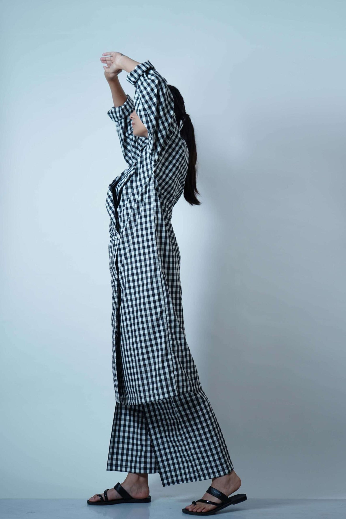 LAPEL COLLAR OVERLAY- BLACK CHECK