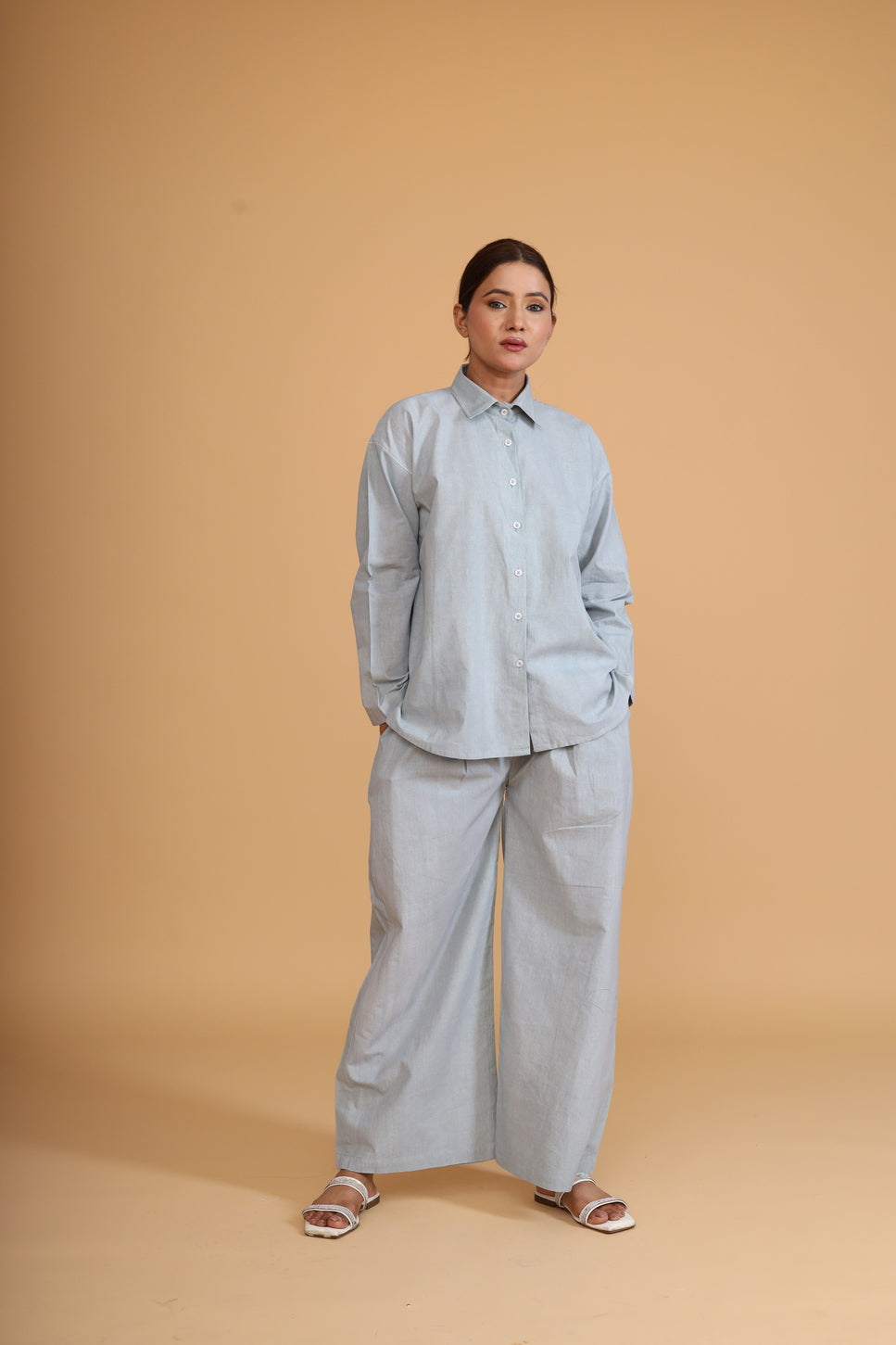 BASIC DETAIL SHIRT CO-ORD (SET OF 2)