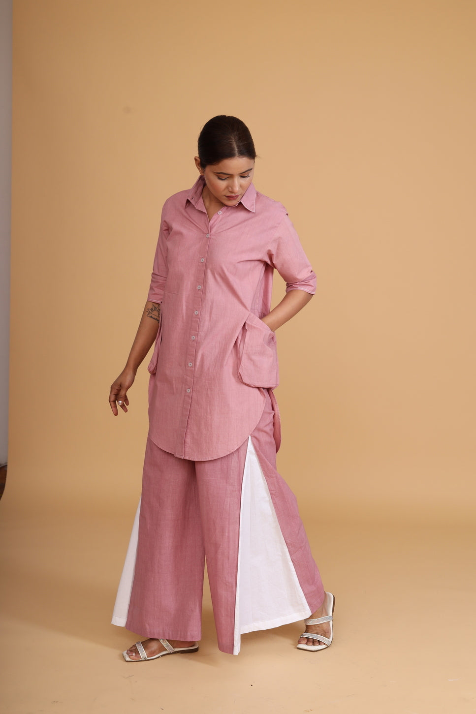 SIDE POCKETS SHORT TUNIC CO-ORD (SETOF 2)