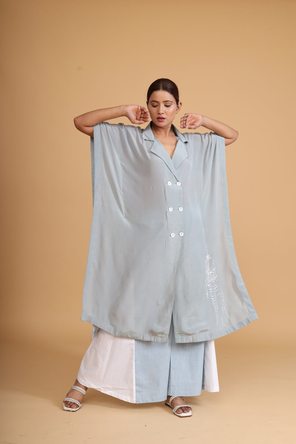 BUTTONED DETAIL KAFTAN CO-ORD (SET OF 2)