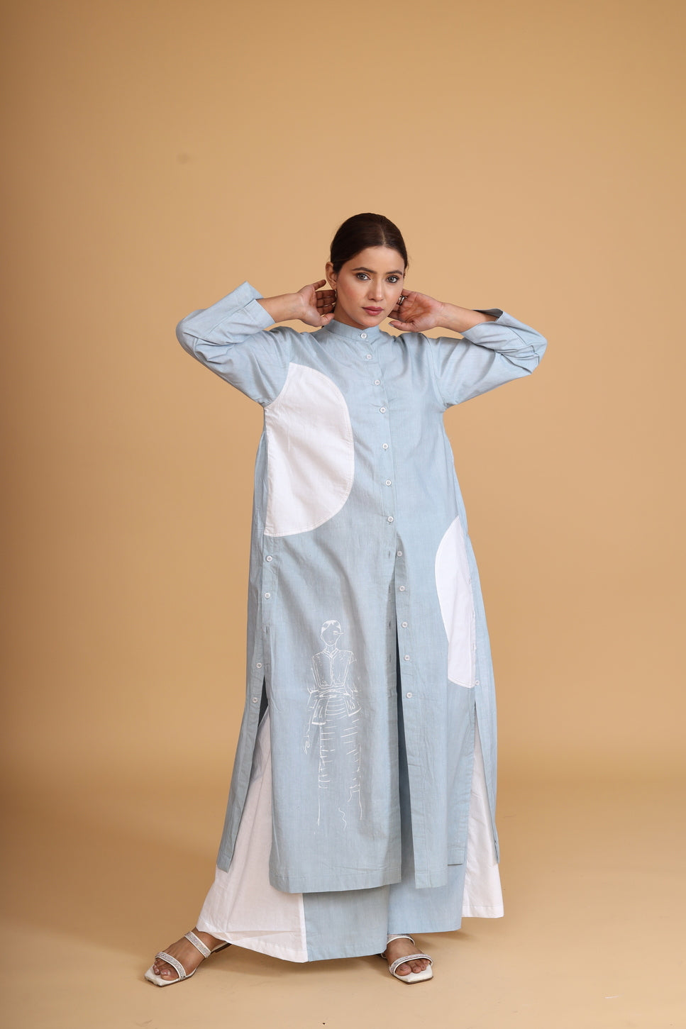 FRONT PATCH DOUBLE SIDE BUTTONED TUNIC