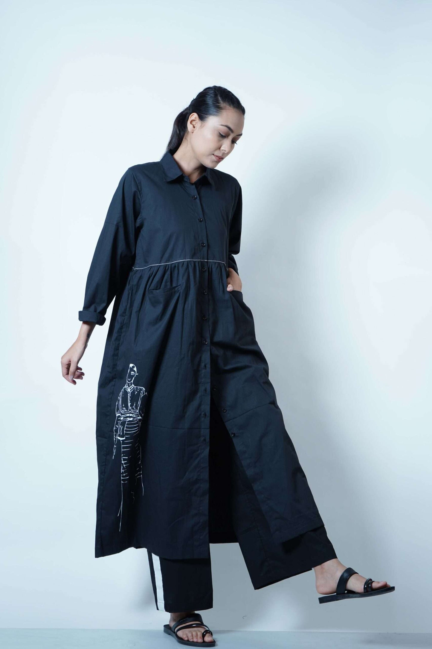 FRONT AND BACK GATHER TUNIC CO-ORD (SET OF 2)