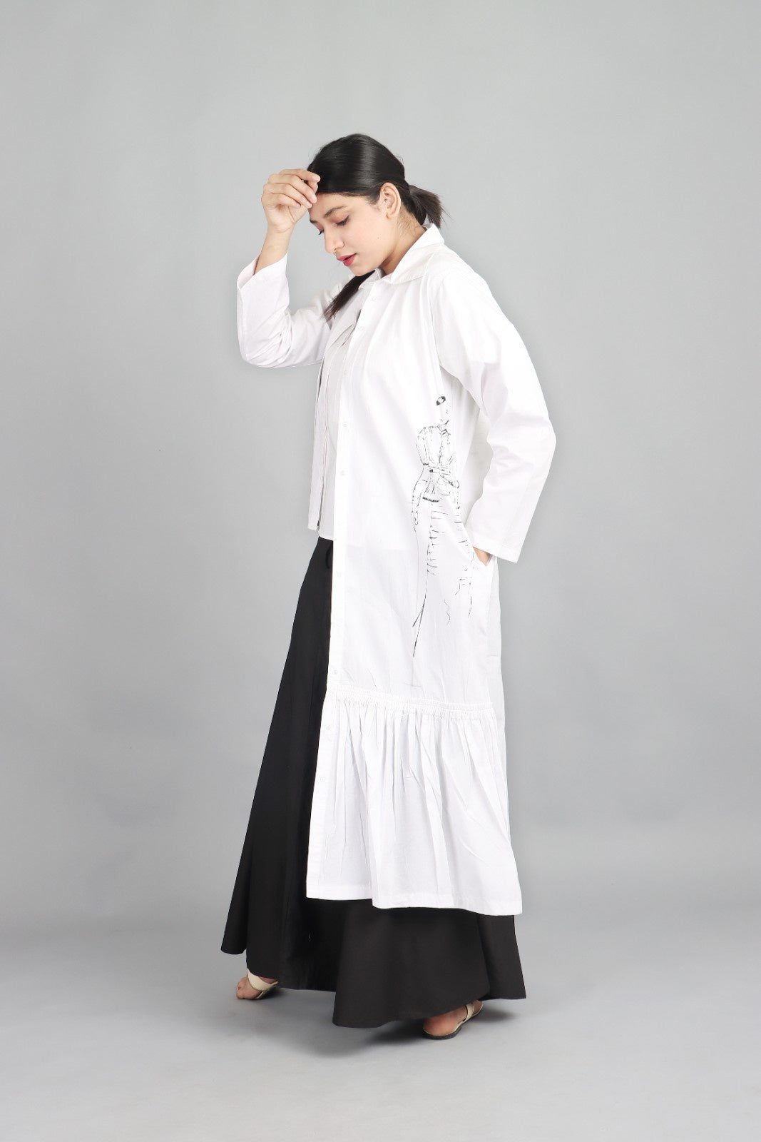 LOOSE SHIRT CO-ORD WITH JACKET (SET OF 3)